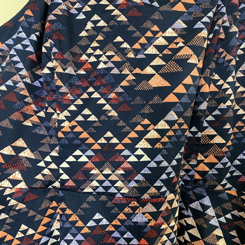 Banana Republic Womens Geometric Fit & Flare Halter Mini Dress Size 14 Boho - Picture 6 of 8